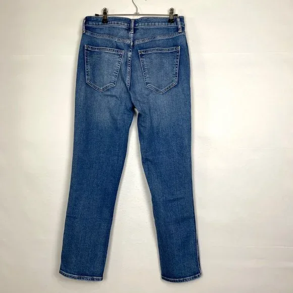 Gap Vintage Slim High Rise Straight Jeans Blue 6 - Picture 6 of 9